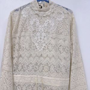 Gucci Interlocking G Dress Floral White Dress Vintage Geometric Crochet